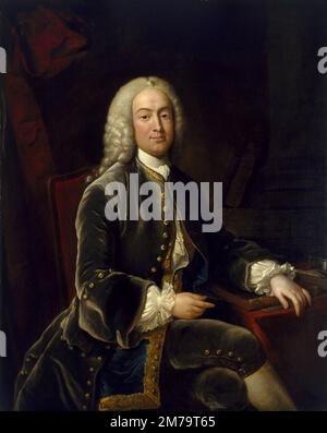 William Murray, 1. Graf von Mansfield - Gemälde von Jean-Baptiste van Loo William Murray, 1. Graf von Mansfield, (1705-1793) britischer Rechtsanwalt, Politiker und Richter für seine Reform des englischen Rechts bekannt. Stockfoto