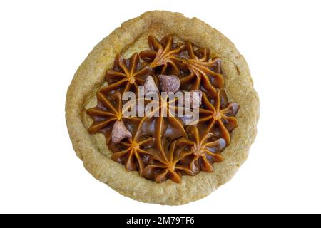Torte gefüllt mit Dulce de leche Stockfoto