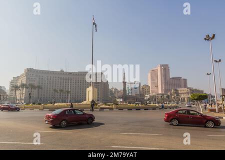 KAIRO, ÄGYPTEN - 28. JANUAR 2019: Tahrir-Platz in Kairo, Ägypten Stockfoto