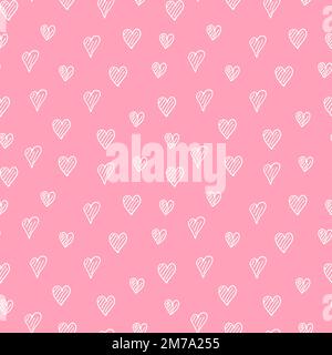 Doodle Hearts nahtloses Muster Stock Vektor