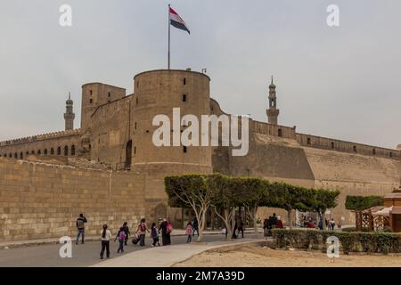 KAIRO, ÄGYPTEN - 29. JANUAR 2019: Blick auf die Zitadelle in Kairo, Ägypten Stockfoto