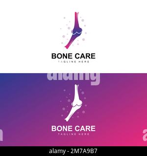 Bone Logo Design, Medical Health Körperteile Illustration Stock Vektor