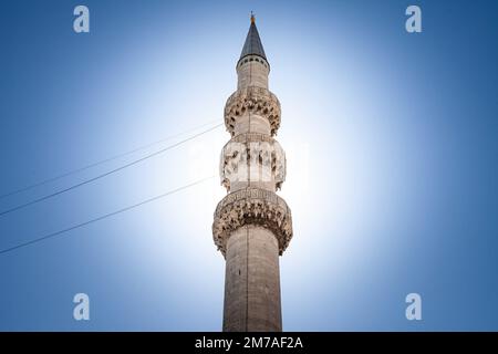 Bild der Blauen Moschee von Istanbul mit ihren Minaretten. Sultan Ahmet Moschee, auch bekannt als Blaue Moschee, ist eine historische Moschee in Istanbul Stockfoto