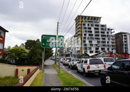 Kogarah, NSW - Australien - 19-12-2019: Princes highway auf Kogarah, einem Vorort im Süden Sydneys. Stockfoto