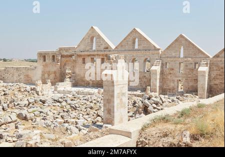 Der antike Zitadelle-Hügel von Harran im Südosten der Türkei Stockfoto