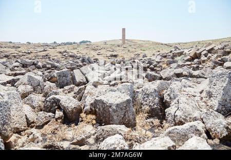 Der antike Zitadelle-Hügel von Harran im Südosten der Türkei Stockfoto