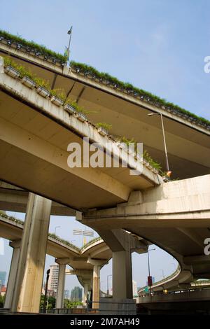 Überführung der Shanghai Yan'an Road Stockfoto