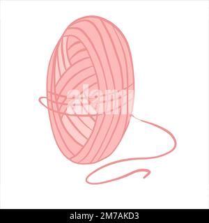 Vektor-Illustration im Doodle-Stil gefärbt. Garn zum Stricken Stock Vektor