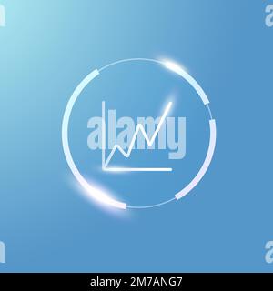 Wachsendes Diagramm Symbol Vektor Business Analytics Diagramm Symbol Stock Vektor