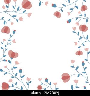 Vektor mit farbenfrohem Blumenmuster auf weißem Hintergrund Stock Vektor