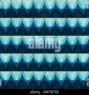 Wellenmuster mit Grunge-Effekt Stock Vektor