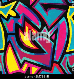 Leuchtendes, nahtloses geometrisches Mosaikmuster Stock Vektor