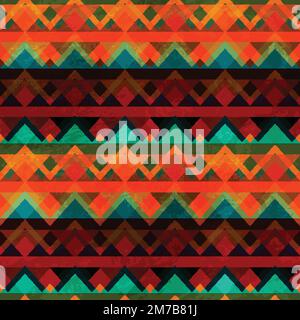 Uraltes Zickzack-Nahtmuster Stock Vektor