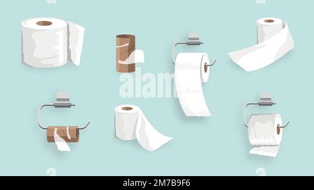 Elementelement-Vektor für Toilettenpapierrolle Stock Vektor