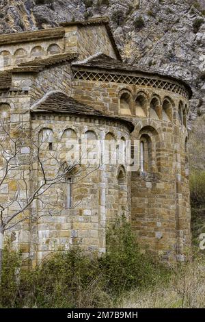 Monasterio de Santa Maria de Obarra (s. IX). Valle del Isábena. Huesca. Aragón. España. Stockfoto