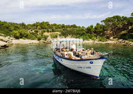 Puerto de Es Lledó. Parque Natural de Sa Dragonera. Isla Dragonera. Sierra de Tramuntana. Mallorca. Islas Baleares. Spanien. Stockfoto