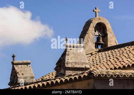 Heiligtum von Nuestra Senyora de Cura. Algaida, Pla de Mallorca, Mallorca, Balearen. Spanien. Stockfoto