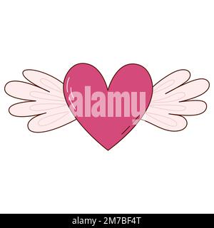 Handgezeichnetes Herz zum Valentinstag. Designelemente für Poster, Grußkarten, Banner und Einladungen. Stock Vektor