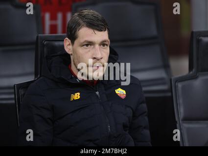 Mailand 08. Januar 2023 Stadio G Meazza Italienische Meisterschaft A Tim 2022/23 AC Milan - As Roma auf dem Foto : Andrea Belotti Ph Antonio Saia Kredit: Christian Santi/Alamy Live News Stockfoto