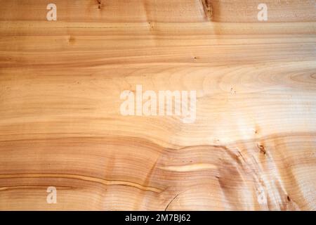Tischansicht aus strukturiertem Holz von oben in Nahaufnahme Stockfoto