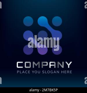 Gradient Molecular Editable Slogan Vektor-Symbol-Design Stock Vektor