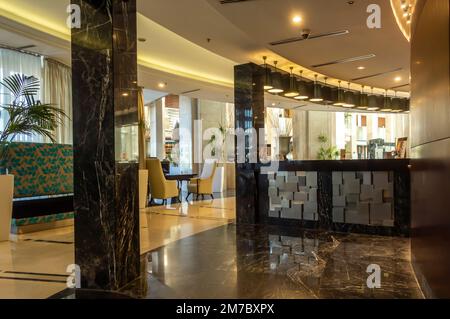 Rezeption des Sheraton Ankara Hotel & Convention Center. Truthahn Stockfoto
