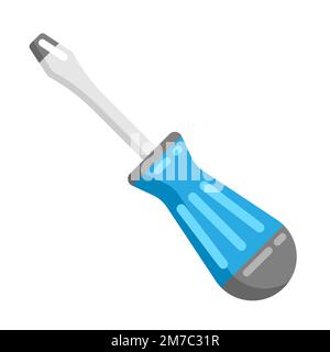 Abbildung: Schraubendreher. Reparaturwerkzeug. Ausrüstung für Bau und Betrieb. Stock Vektor