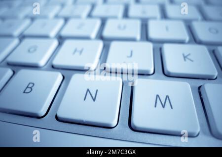 Weiße Tastatur, Sektion Stockfoto