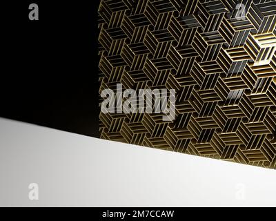 Verschiedene Formen von 3D-Rendering-Designs, die für Posterhintergründe oder andere Zwecke verwendet werden können Stockfoto