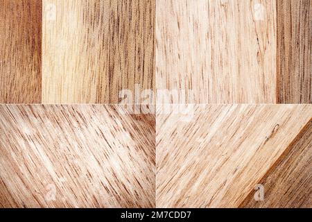 Sammlung von hellen Holztexturhintergründen mit alten natürlichen Mustern. Details der Holztexturen. Alte Holzbretter. Stockfoto