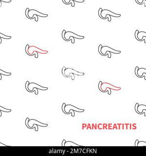 Plakat zum Krankheitsbewusstsein bei Pankreatitis Stock Vektor