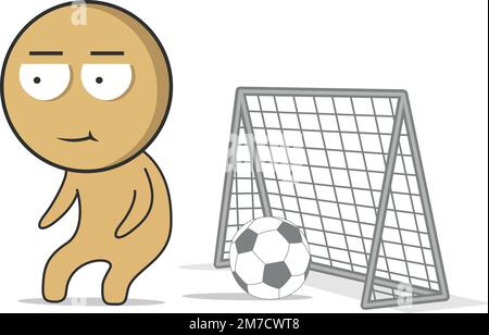 Mann, Fußball spielen Stock Vektor