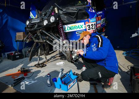 CASALE Ignacio (chl), X-RAID von Yamaha unterstütztes Team, Yamaha, SSV, Portrait während des restlichen Tages des Dakar 2023 in Riad, am 9. Januar 2023 in Riad, Saudi-Arabien - Photo Florent Gooden / DPPI Stockfoto
