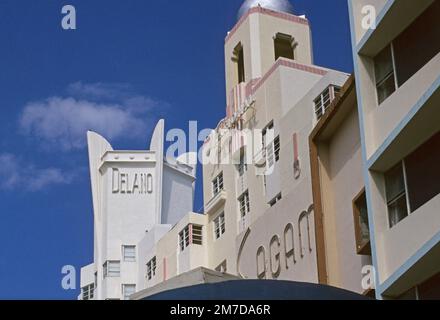 Delano, National und Sagamore Hotel, Art déco-Viertel, Miami, Florida, Vereinigte Staaten von Amerika Stockfoto