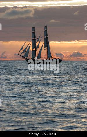 Holländische Brigg Morgenster, Bergen Rennbeginn, 2008 Stockfoto