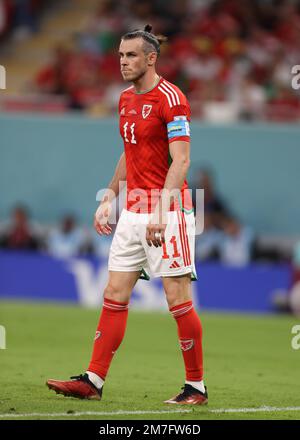 29.. November 2022; Ahmed bin Ali Stadium, Al Rayyan, Katar; FIFA Fußball-Weltmeisterschaft, Wales gegen England; Gareth Bale of Wales Stockfoto