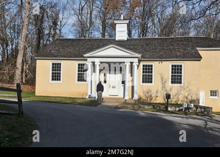 Brandywine Manufacturers Sunday School auf Workers' Hill im Hagley Museum, Wilmington, Delaware, USA Stockfoto