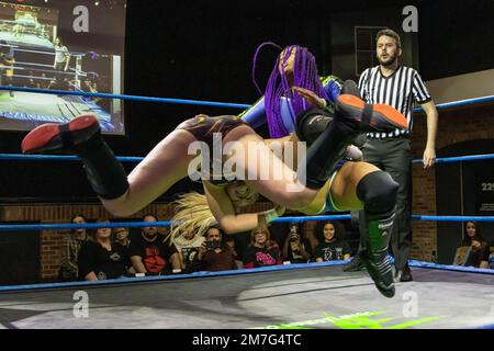 100. Pro Wrestling EVE Einzelspiel, 01.07.2023 Stockfoto