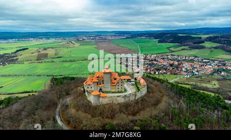 Kurze Wanderung um die wunderschöne drei Gleichen im Thüringer Becken - drei Gleichen - Deutschland Stockfoto