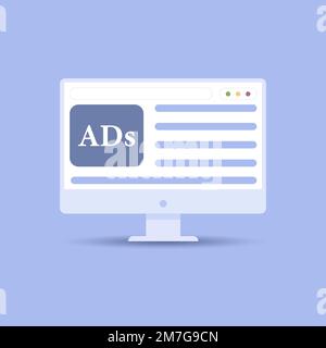 Suchmarketing, PPC-Werbung, digitale Werbung Stock Vektor