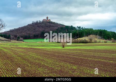 Kurze Wanderung um die wunderschöne drei Gleichen im Thüringer Becken - drei Gleichen - Deutschland Stockfoto