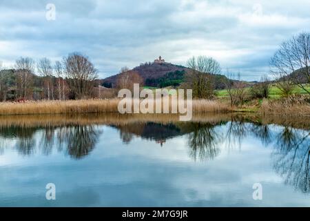 Kurze Wanderung um die wunderschöne drei Gleichen im Thüringer Becken - drei Gleichen - Deutschland Stockfoto