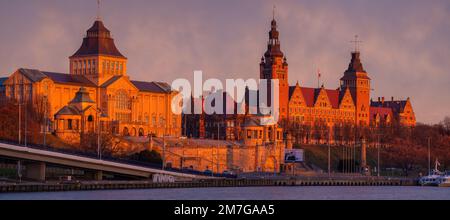 Panoramablick auf die Altstadt von Szczecin (Stettin) Stockfoto