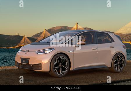 Volkswagen ID.3 Elektroauto für den täglichen Gebrauch. Stockfoto