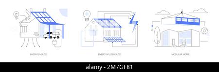 Innovative private Konstruktionstechnologien abstrakte Konzept Vektor Illustrationen. Stock Vektor