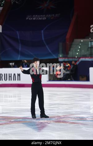 Turin, Italien. 08. Dezember 2022. Kao Miura (JPN) tritt während des MEN-SHORT-PROGRAMMS des ISU Grand Prix des Eiskunstlauf-Finales Turin in Palavela auf. (Foto: Davide Di Lalla/SOPA Images/Sipa USA) Guthaben: SIPA USA/Alamy Live News Stockfoto