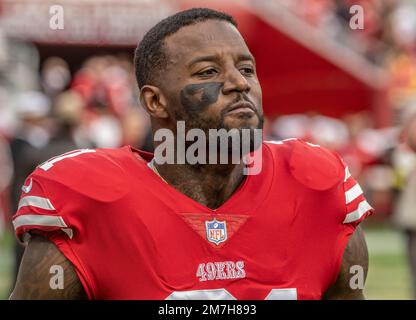 Santa Clara, Kalifornien, USA. 8. Januar 2023. San Francisco 49ers Safety Tashaun Gipson Sr. (31) am Sonntag, 08. Januar 2023, im Levis Stadium in Santa Clara, Kalifornien. Die 49ers besiegten die Cardinals 38-13. (Kreditbild: © Al Golub/ZUMA Press Wire) NUR REDAKTIONELLE VERWENDUNG! Nicht für den kommerziellen GEBRAUCH! Stockfoto