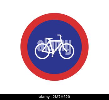 Fahrspursymbol auf einem blauen Kreis. Ampelsymbol. Stock Vektor