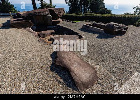 Enoura Observatory Garden das Enoura Observatory wurde an einem malerischen Ort auf der Grundlage des Konzepts der Rückkehr zu den Ursprüngen von Mensch und Kunst geschaffen Stockfoto