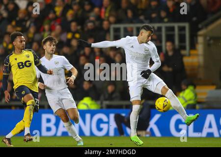 Oxford, Großbritannien. 09. Januar 2023. Gabriel Martinelli #11 von Arsenal kontrolliert den Ball während des Emirates FA Cup dritten Spiels Oxford United vs Arsenal im Kassam Stadium, Oxford, Vereinigtes Königreich, 9. Januar 2023 (Foto von Gareth Evans/News Images) in Oxford, Vereinigtes Königreich, am 1./9. Januar 2023. (Foto: Gareth Evans/News Images/Sipa USA) Guthaben: SIPA USA/Alamy Live News Stockfoto